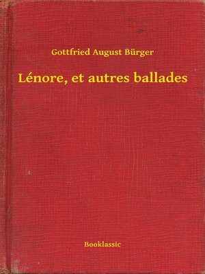 cover image of Lénore, et autres ballades